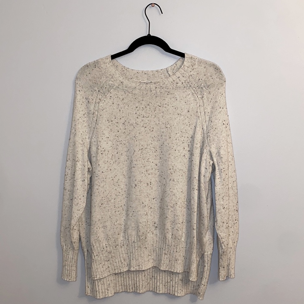 Super Soft White and Speckled Sweater